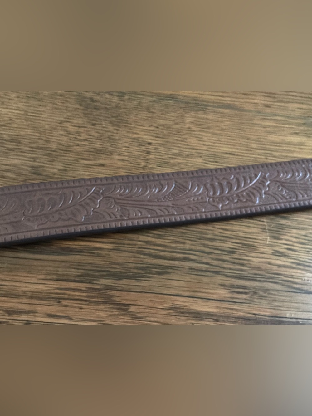 Lauren Ralph Lauren Brown Tooled Leather Belt - Picture 2 of 5